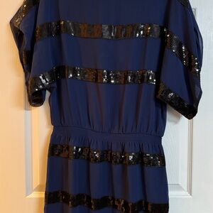 Jessica Simpson Navy and Black Sequin Dress